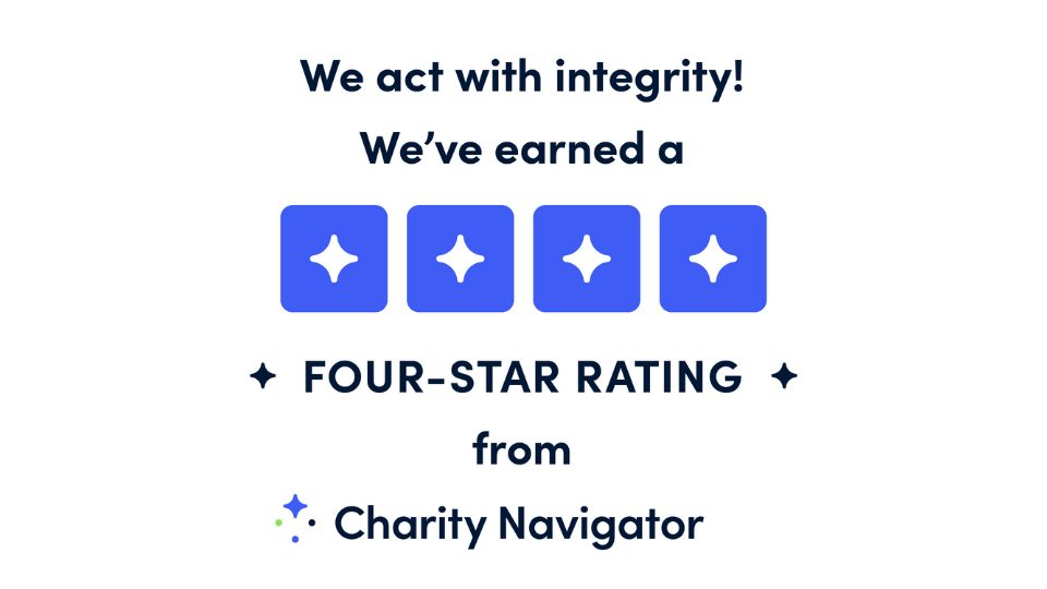 CHARITY NAVIGATOR AWARDS ALICE’S KIDS WITH FOUR STARS